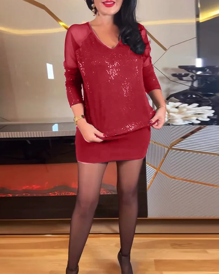 SAMANTA™ | VESTIDO DE MALLA ESCOTADO EN V